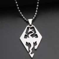 stainless steel dinosaur dragon charm necklace pterosaur flying animal necklace ancient creatures pterosaur elder charm jewelry