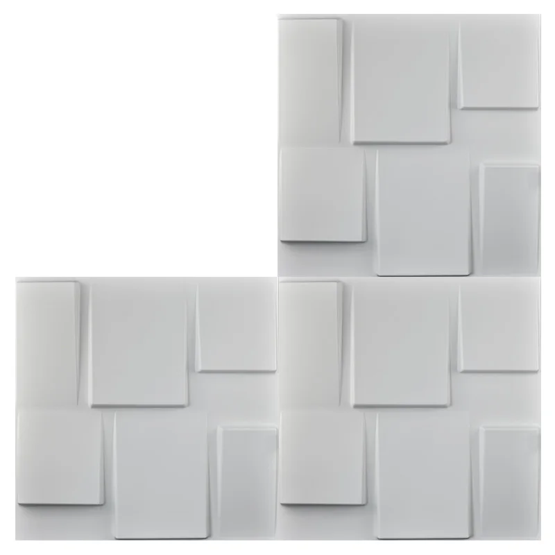 

3D Decorative Plastic Wall Panels Textured Design Art Pack of 12 Tiles for Bedroom Living room Wall Decoration
