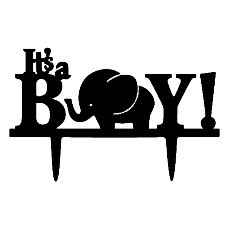 1 шт. акриловый флаг для торта на день рождения It's a Boy золотые и серебряные флаги