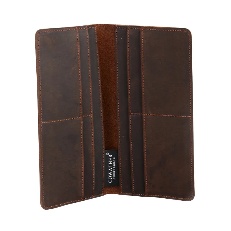 COWATHER коровья Натуральная кожа бумажник и ремень костюм модный дизайн высокого