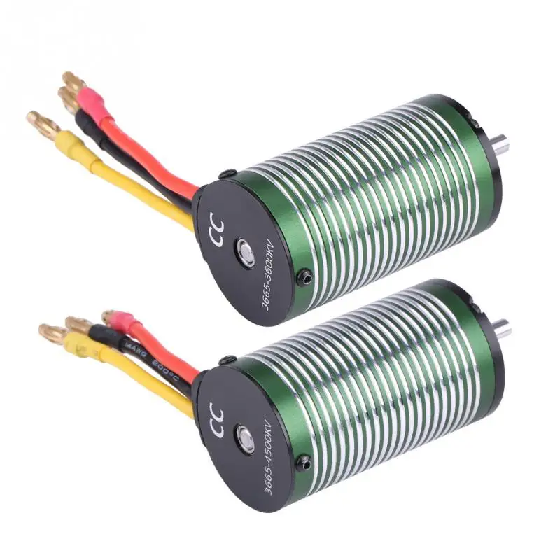 1 шт. 3665 3600KV 4500KV 4 полюса металлический двигатель RC часть для 1/8 1/10 1/12 пульт