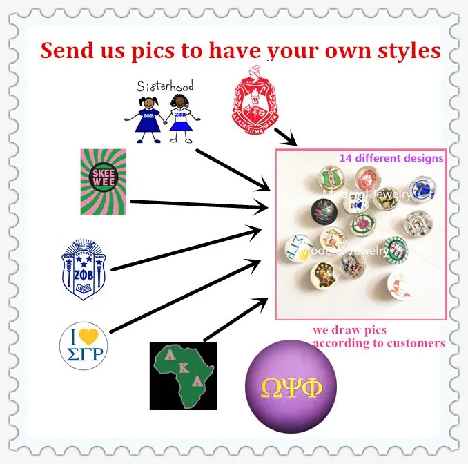 Новинка 20 мм сталь zeta phi beta sigma charm OPC081 DIY pic ZPBS sorority braternity sister brother decoration never fade 10