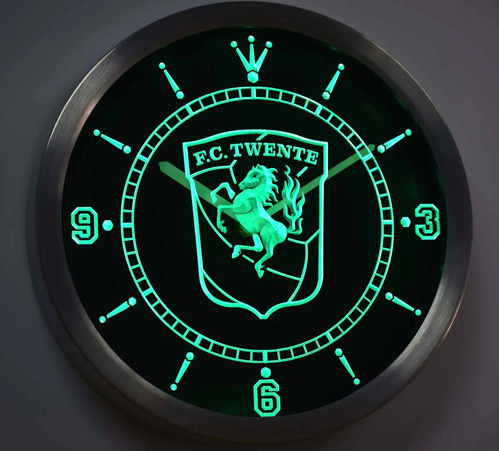 

nc1005 FC Twente Enschede Eredivisie Neon Light Signs LED Wall Clock