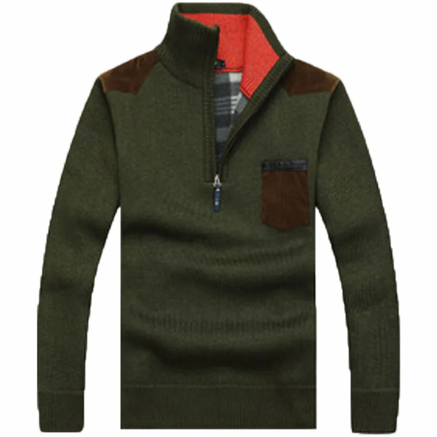 free shipping 2019 High quality Winter Men's Stand collar Sweater Jumpers Pullover Men Brand Plus Size 3XL 5 Color 52 | Мужская