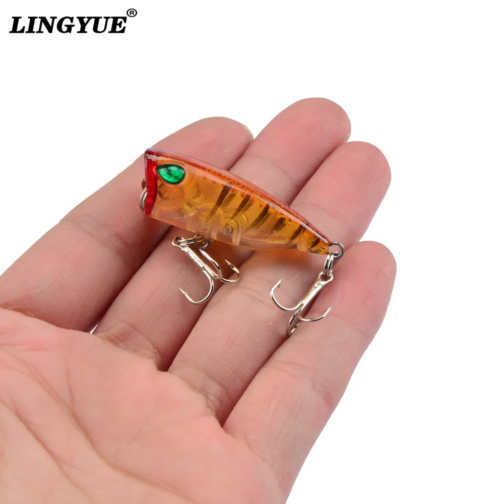 LINGYUE Новые поступления 1 шт. маленькая Поппер жесткая приманка Topwater рыболовные