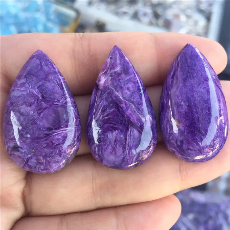 

1pcs Natural Charoite Purple dragonshard drop for DIY jewelry making wholesale beads nature gemstone purple dragon crystal