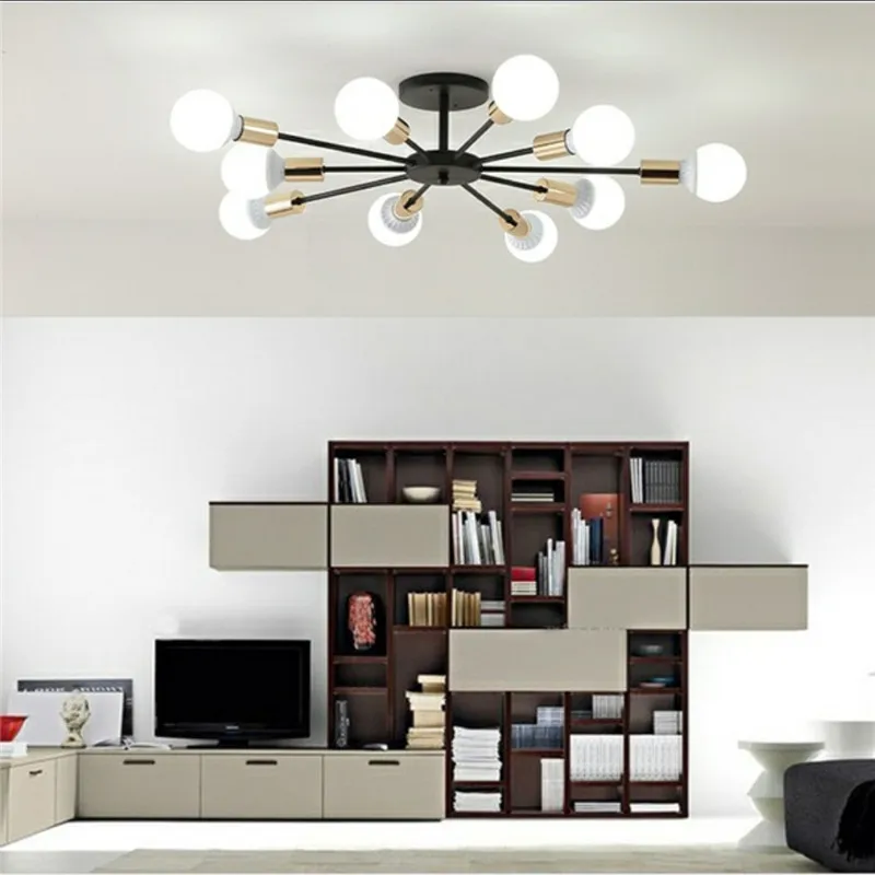 Estrella deseo moderno araña de techo LED iluminación para sala de estar dormitorio casa 4/6/8/10 la e27 iluminación