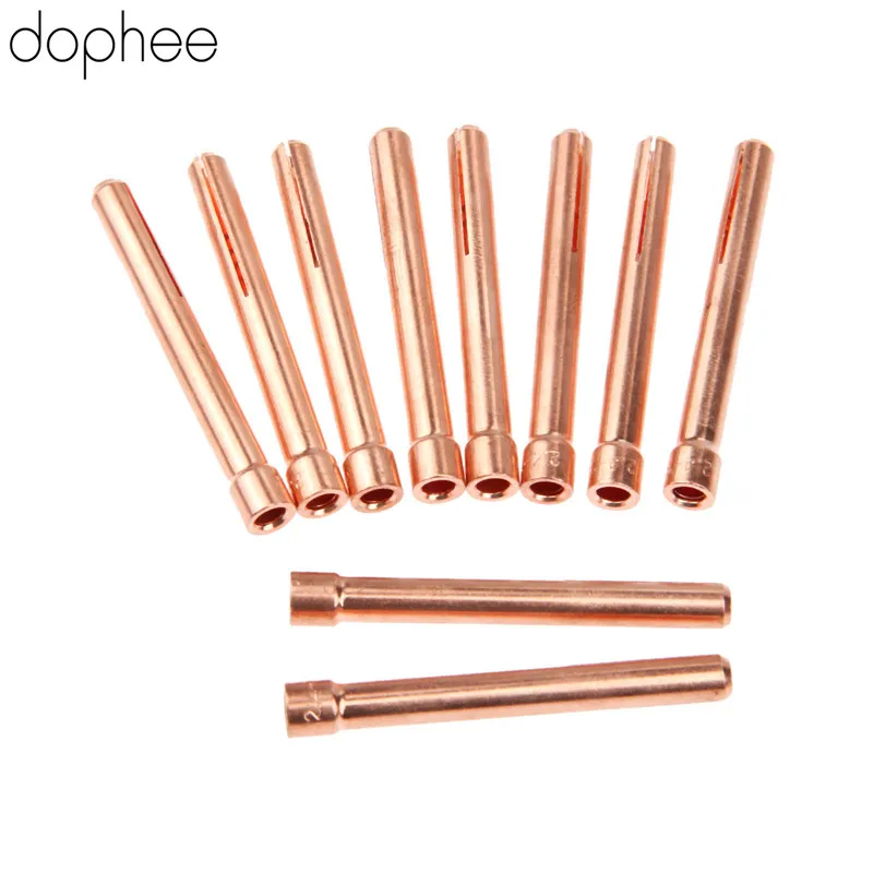 dophee 10pcs 3/32&quot 10N24 TIG Collet Tips For WP17 18 26 Welding Torch Series Miller Diamondback DB17 and DB26 Torches New |