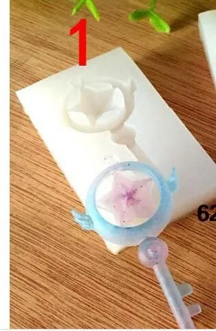 DIY Кристалл, волшебная палочка луна звезды скипетр силиконовая форма стержень - Цвет: 1