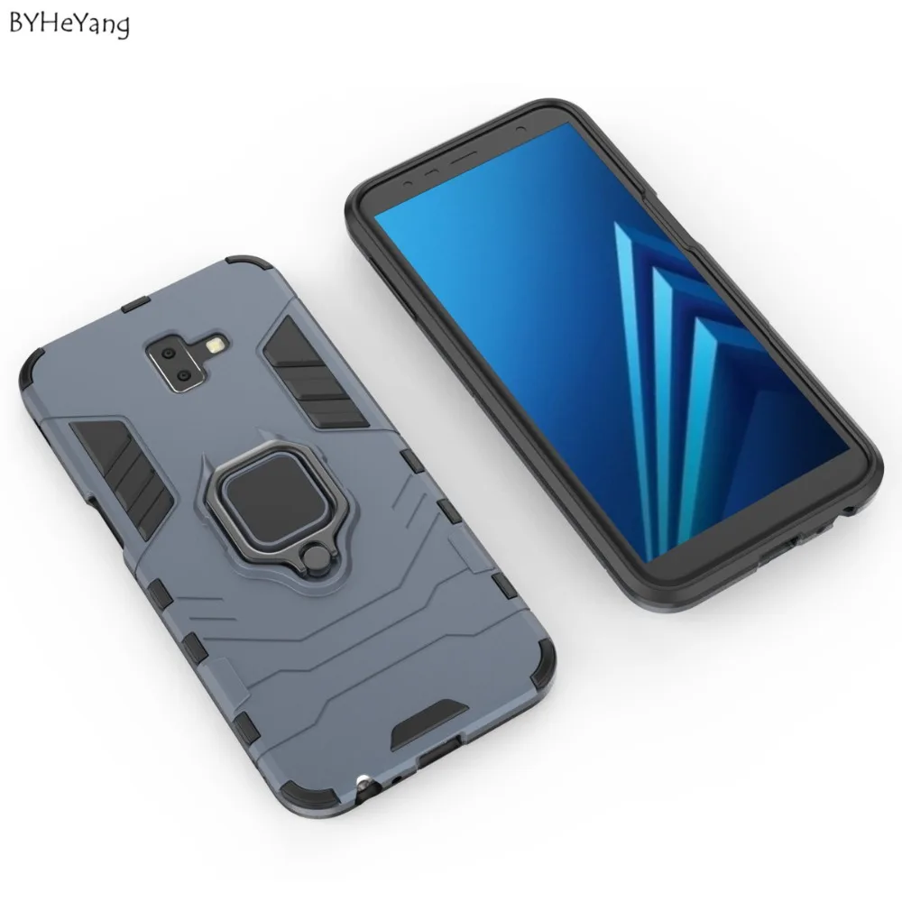 Чехол BYHeYang для Samsung J6 Plus чехол j6 prime держатель кольца на палец мягкий силикон +