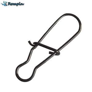 Rompin 50 шт. крючковая застежка из нержавеющей стали, рыболовный Вертлюг, безопасные защелки, крючок, приманка, аксессуары, коннектор, застежка, рыба