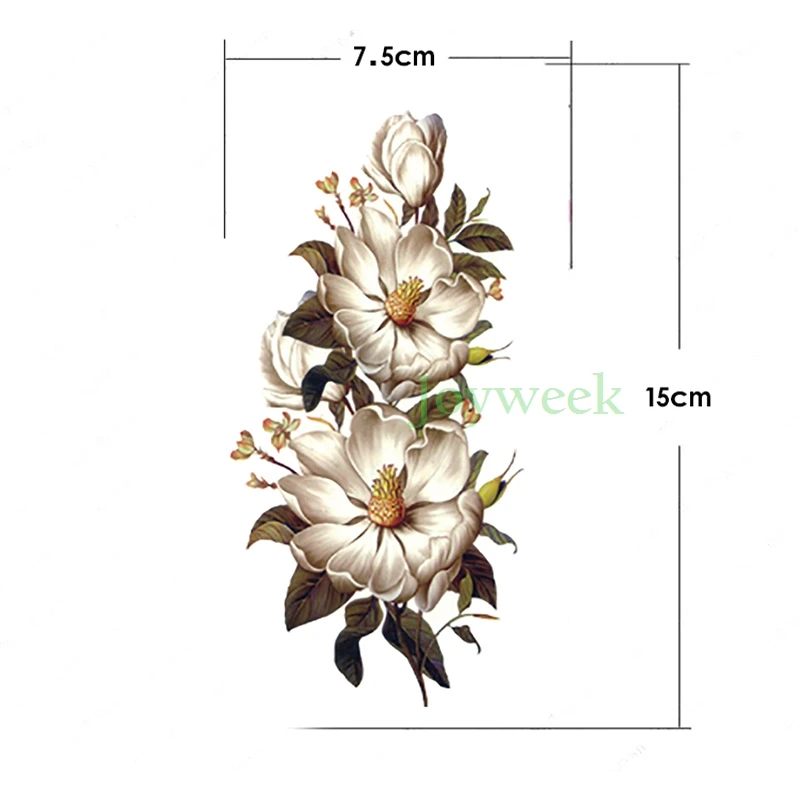 Waterproof Temporary Tattoo Sticker orchid Gardenia flower tatto stickers flash tatoo fake tattoos for women girl | Красота и