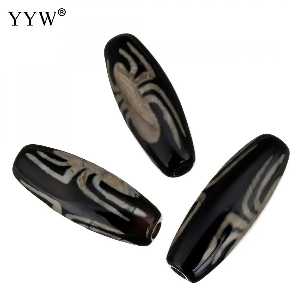 5pcs/lot Natural Tibetan Agates Dzi Beads Spider Jewelry for Necklace Making 28x10x10mm Hole:Approx 2.5mm |