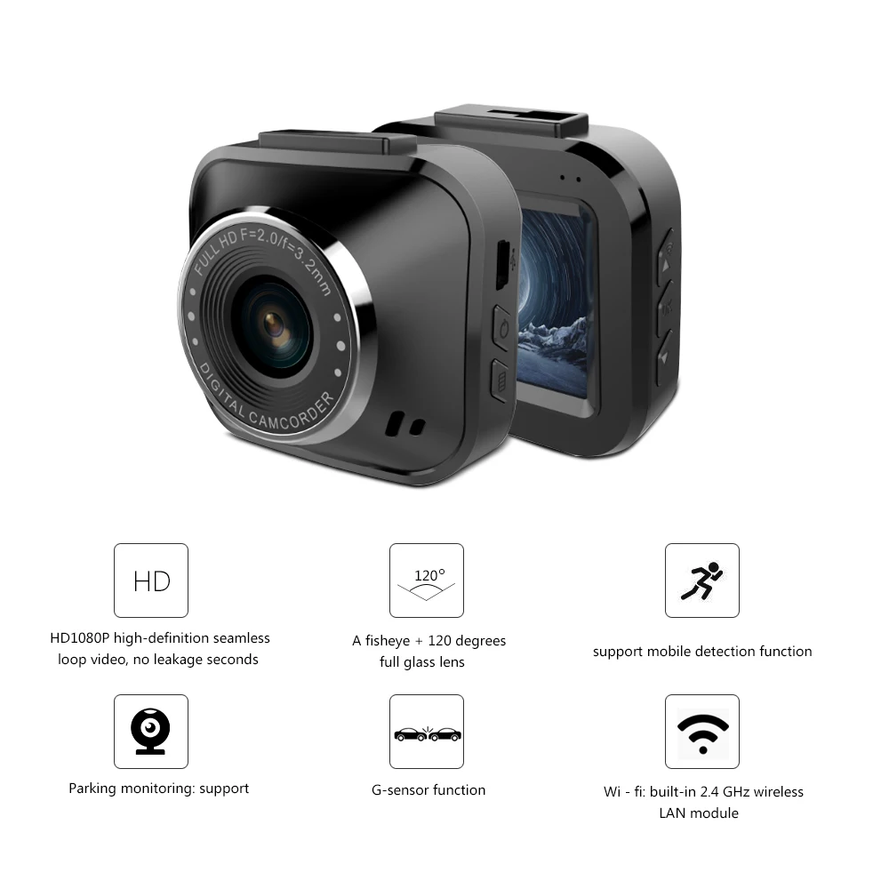 Dash Cam 1080 P Full HD мини автомобиль DVR рекордер WiFi резервная камера для автомобилей