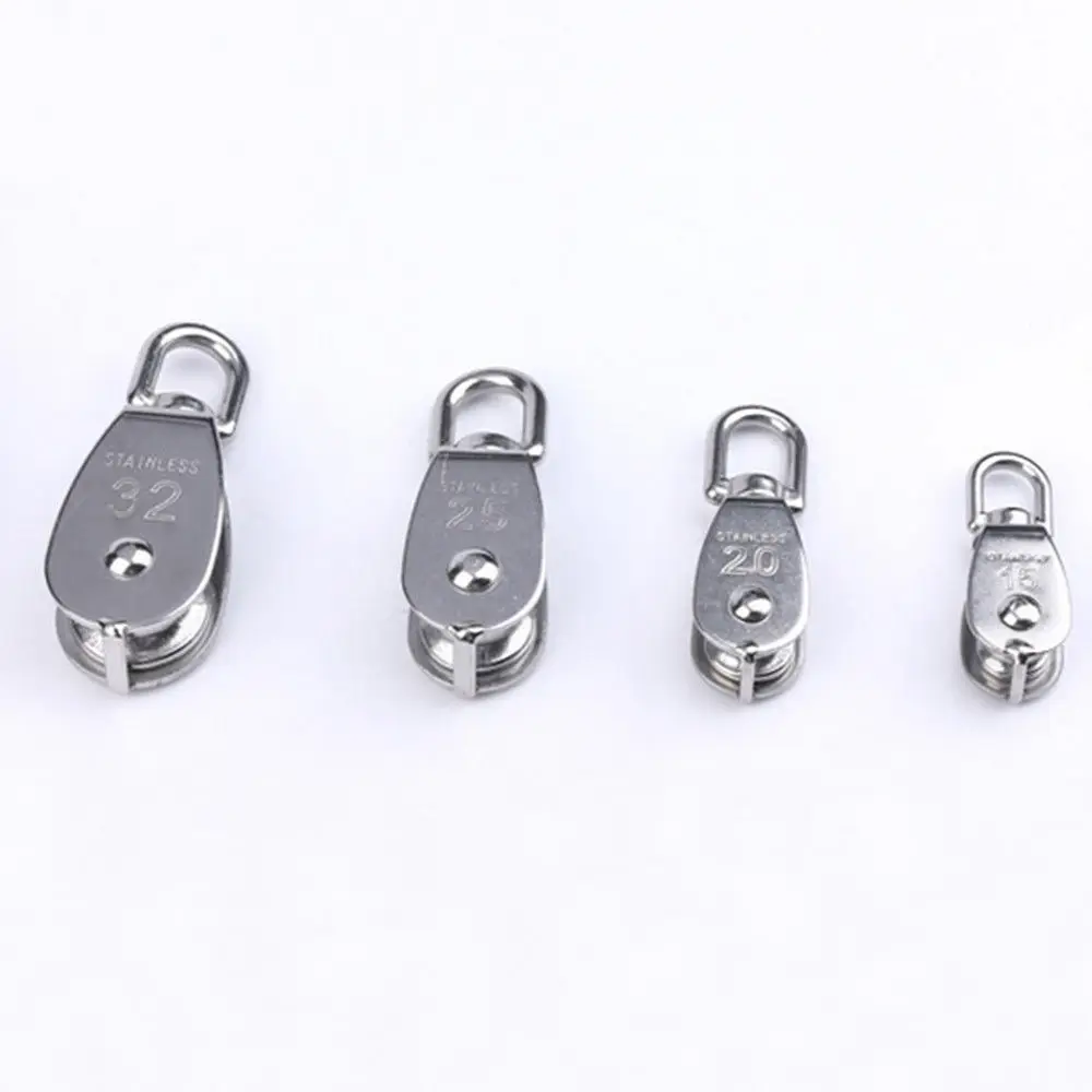 M15/M20/M25/M32 304 нержавеющая сталь одно колесо поворотный шкив блок подъемный трос