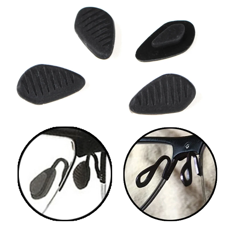 

2Pairs/Lot Black Silicone Sunglasses Soft Nose Pads Bayonet Anti-Slip Nose Pads For Glasses Drop Shipping