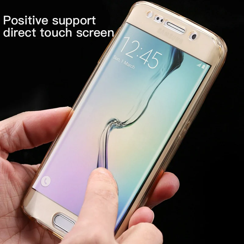 Мягкий 360 Полный чехол силиконовый для Samsung Galaxy S8 S7 S6 edge S5 J3 2017 J327P J7 J720 NOTE 4 3 A3 A320 |