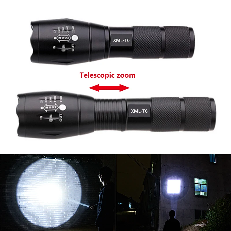 Кемпинг мини самый мощный фонарик Увеличить CREE XML T6 L2 Портативный рюкзак факел 18650