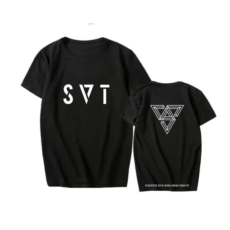 Футболка унисекс с принтом Kpop SEVENTEEN 17 Мужская футболка SVT для концерта