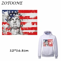 zotoone statue of liberty flag patches for clothes t shirt ironing on patches stickers diy heat transfer accessory appliques c