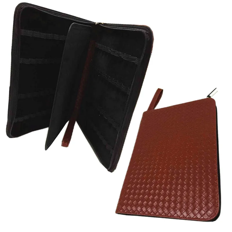 

high quality personality stationery Leather bag pen bag storage box knitting custom