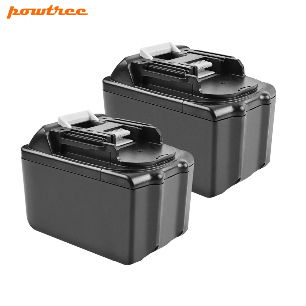 Powtree 2 шт 9000 мАч для Makita 18V Батарея BL1830 BL1860 194309-1 194205-3 Перезаряжаемые Замена Мощность инструменты Батарея