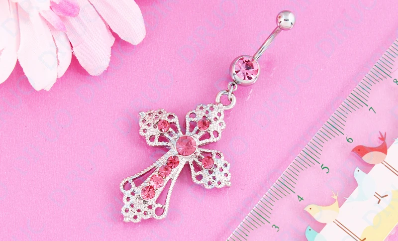 Кольцо для пирсинга пупка женское ювелирное изделие из хирургической стали с