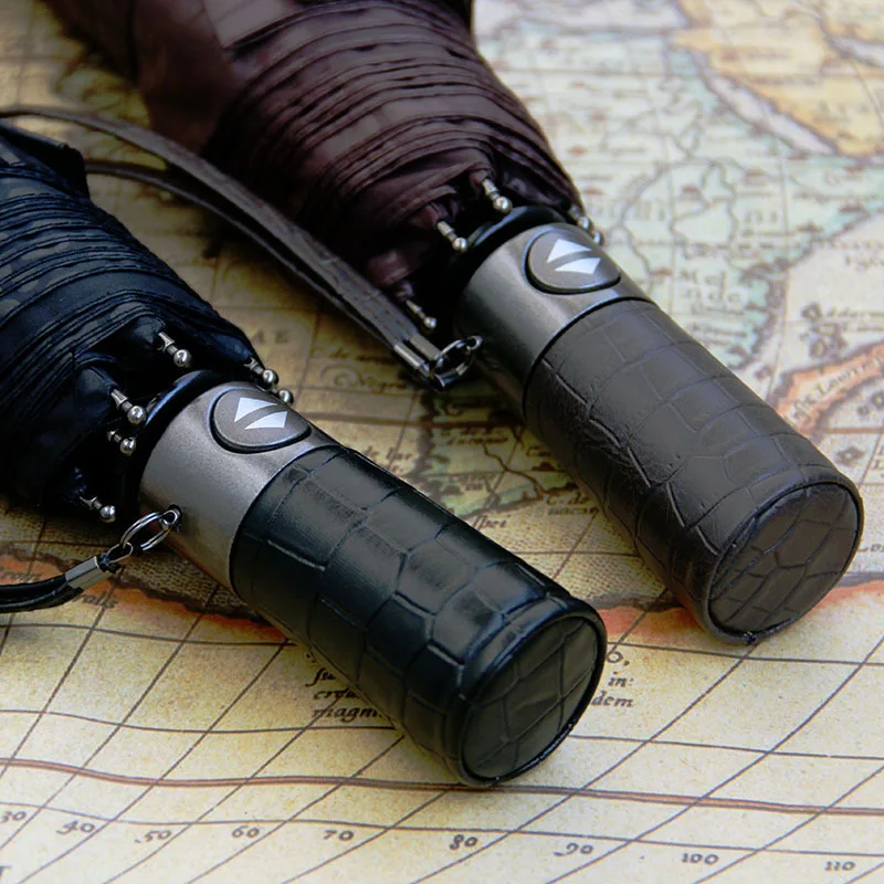 Новый модный зонт в полоску из крокодиловой кожи деловом стиле полностью