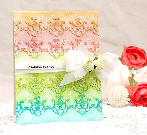 4 шт кружева край металла резки штампы DIY высечки трафарет декоративные