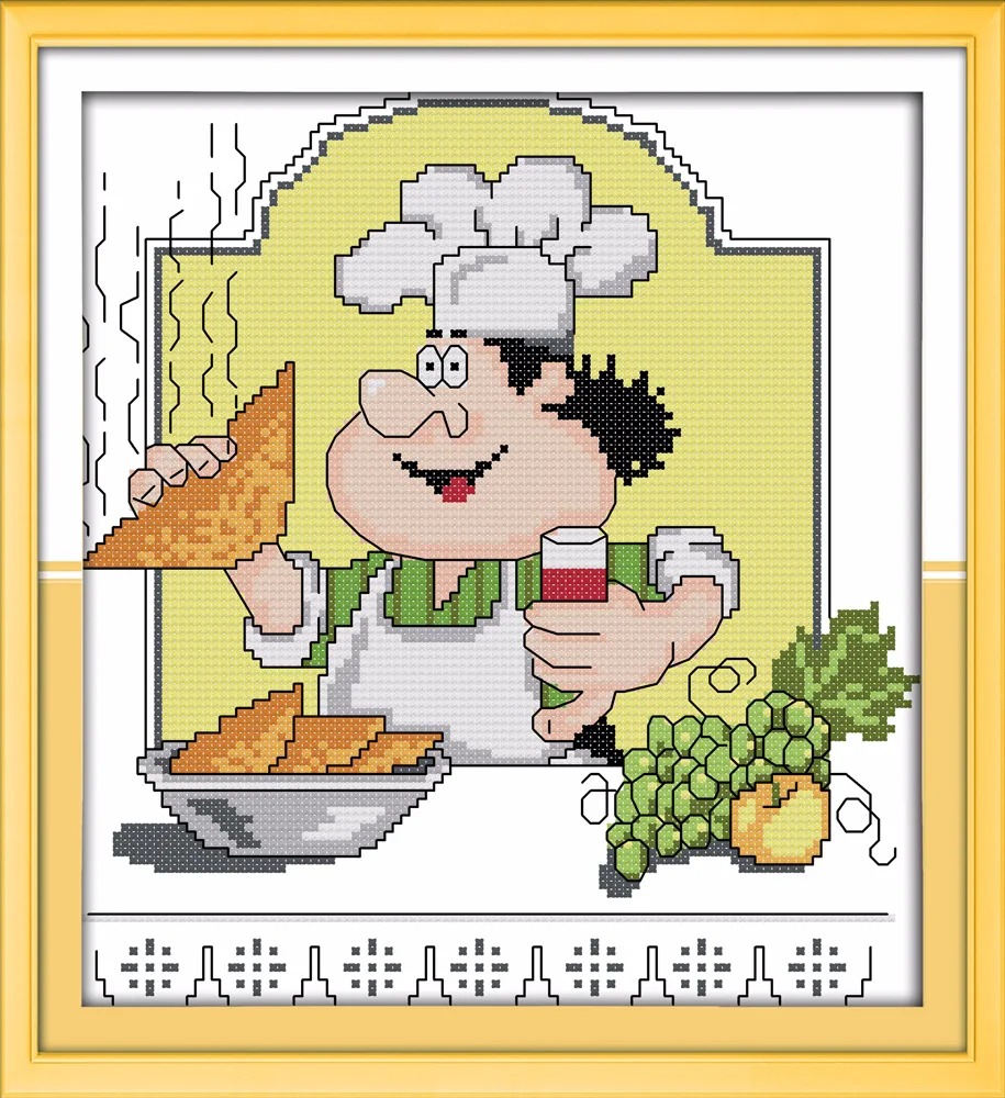 Joy Sunday Cook DMC Счетный Китайский Набор для вышивания крестиком ручной работы для вышивания с диаграммой