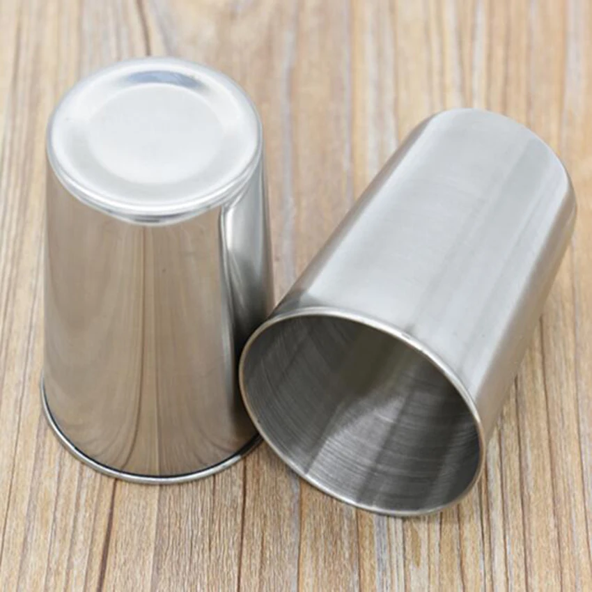 1pc 300ml Drinking Glass Stainless Steel Shot Glasses Cups Wine Beer Whiskey Mugs Outdoor Travel Cup | Дом и сад