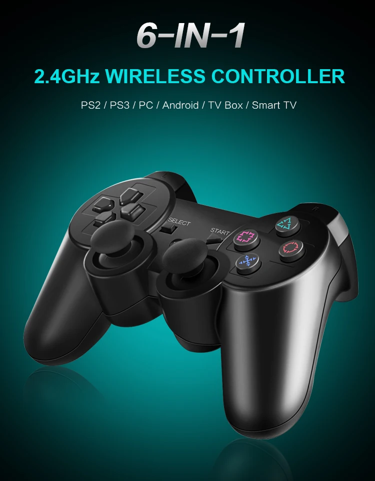 2,4G беспроводной игровой контроллер для PS2/PS3 дистанционный геймпад для Android телефона/tv Box/Smart tv джойстик Вибрационный геймпад для ПК