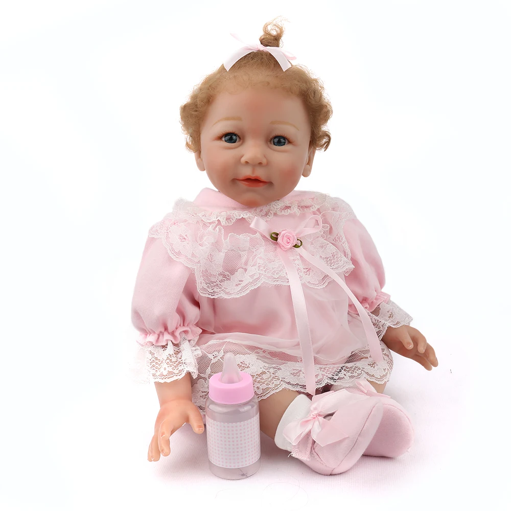 22inch soft body Silicone Reborn Girl Baby Doll vinyl newborn bedtime play house toys Babies princess Xmas Present for sale | Игрушки и