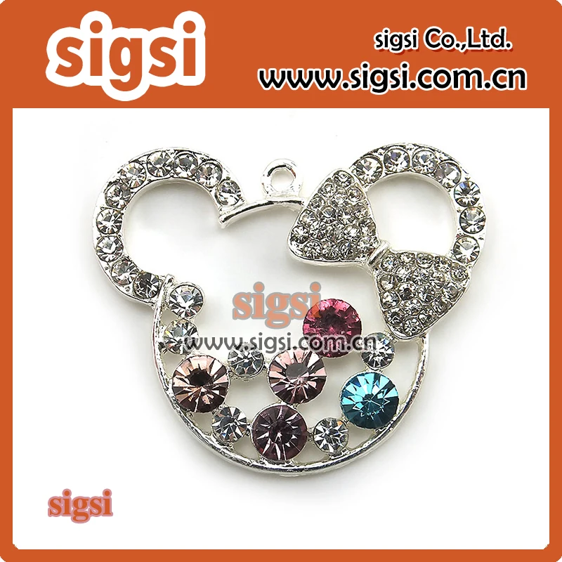 Изысканный дизайн голова портрет модель Стразы кулон для девочки | Украшения и