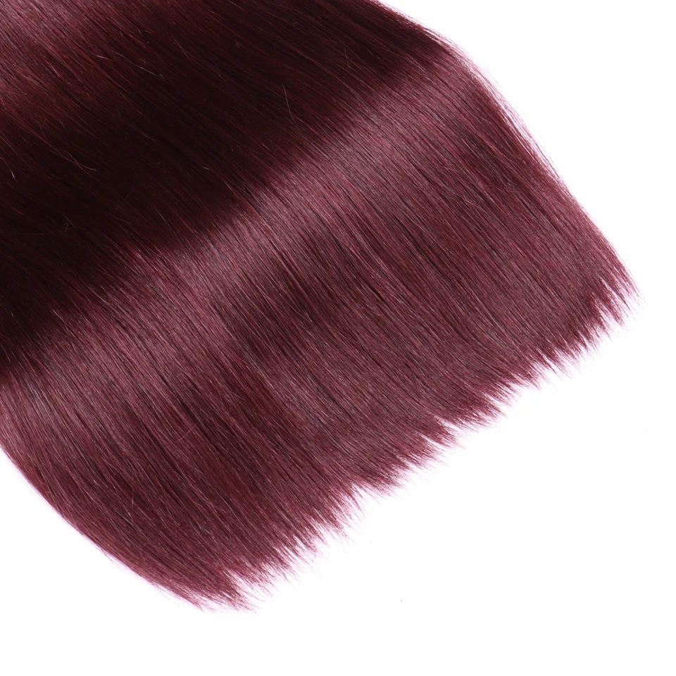 3 пучка бразильских волос для наращивания цвет Бургунди|Пучки объемные 3/4| |