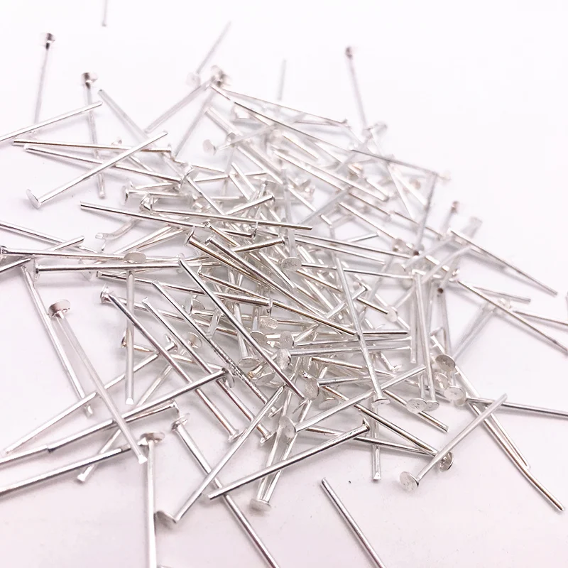 

200pcs 20mm Flat Head Pins Gold/Silver/KC Gold/Dull Silver/Bronze Red/Bronze/Gun black /16K/14K Head Pins For Jewelry Making