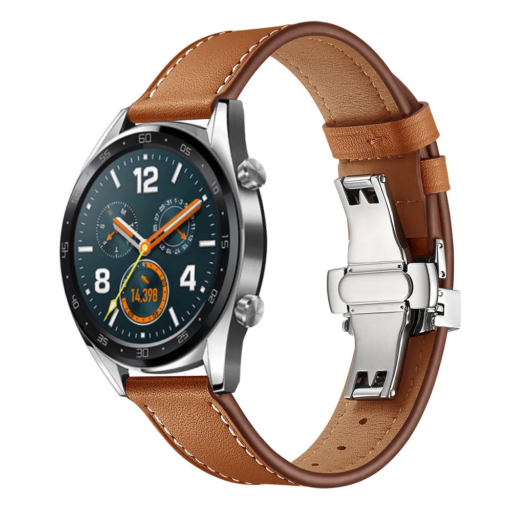 Ремешок кожаный для Samsung Galaxy Watch 3 Band браслет Huawei 3/Pro GT 2 22 мм 45 46 мм|Ремешки часов| |
