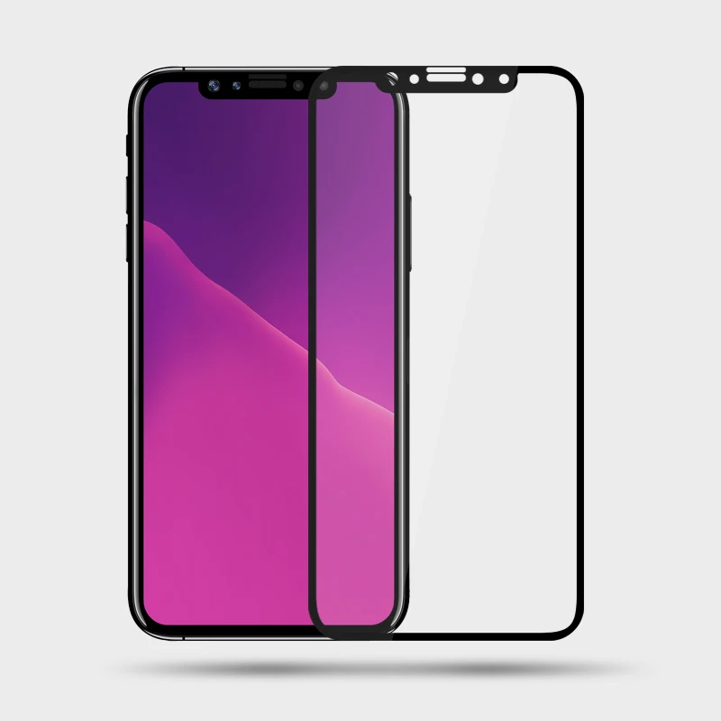Black Для iPhone XR XS Max полное покрытие закаленное стекло протектор экрана для iPhone XS Max 11 Pro 5 6 6S 7 8 Plus X защитная пленка 9H - Цвет: Black