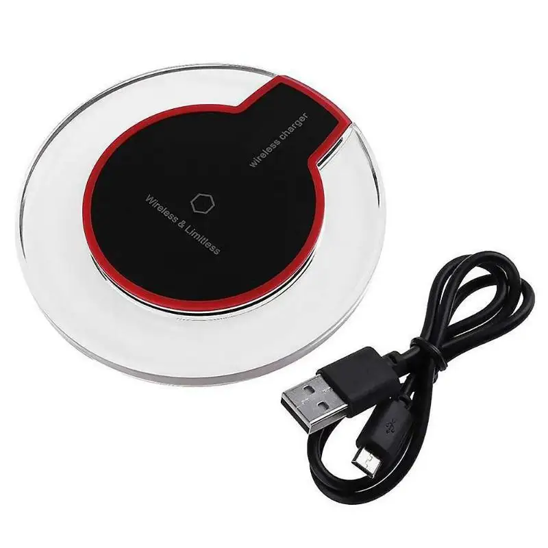 K9 кристалл телефон адаптер для беспроводной зарядки QI USB быстрая зарядка для Iphone 6/7/8/X штекер samsung Xiaomi HUAWEI