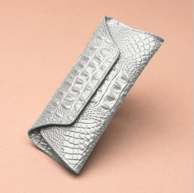 Silver Женские кошельки длинный крокодиловый кошелек из натуральной кожи Женский Змеиный клатч портмоне держатель для карт Дамский модный брендовый кошелек - Цвет: Silver