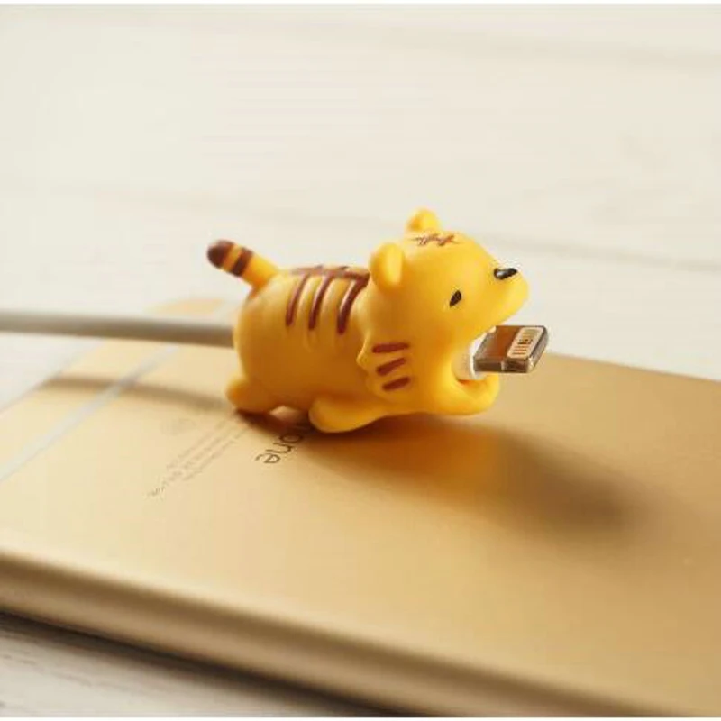 Cable bite Cute Animal cable protector for iphone usb organizer chompers charger wire holder dropshipping | Электроника
