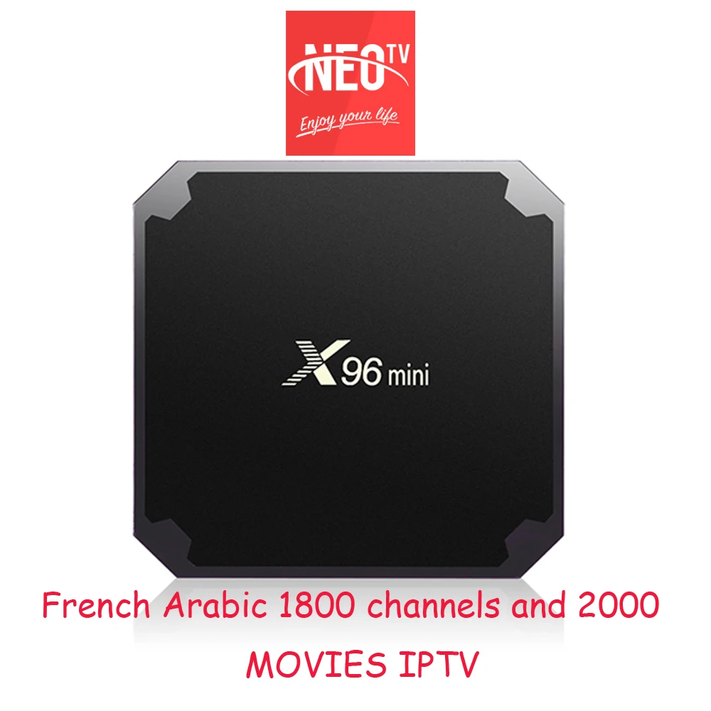 Android tv box X96MINI один год neotv iptv подписка английский арабский iptv код full hd vod