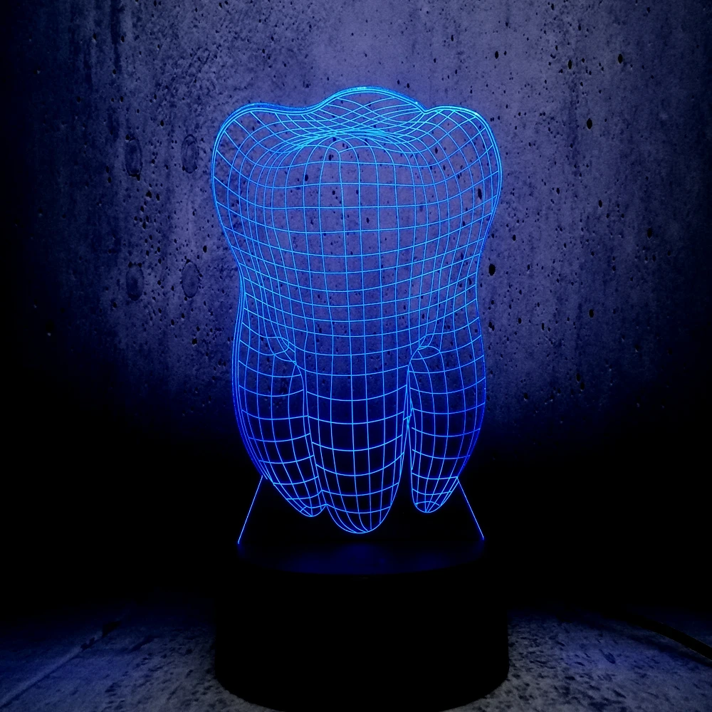 Светодиодная USB лампа с 3D зубьями ночник RGB для создания атмосферы красочный