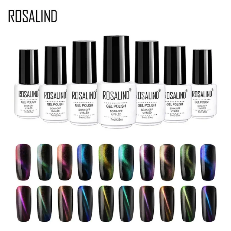 ROSALIND 7 мл 4D Магнитный Гель лак для кошачьих глаз УФ гель ногтей Набор маникюра Vernis
