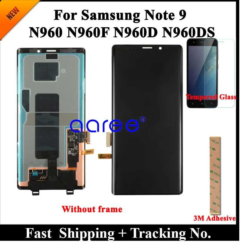 100% протестированный Super AMOLED для SAMSUNG Note 9 ЖК-дисплей Samsung N960 N960D N960DS сенсорный экран