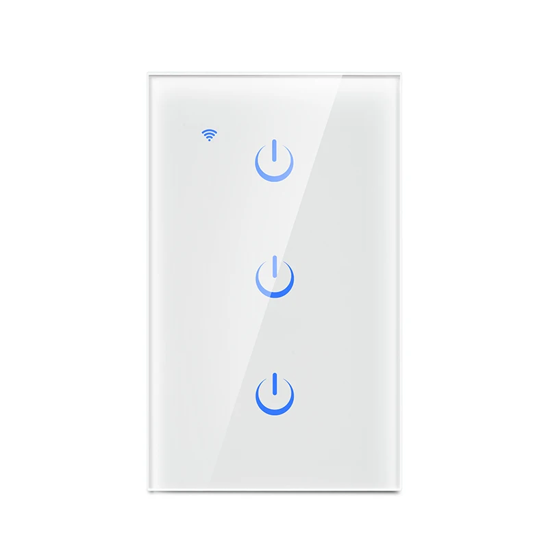 US 3 gang Tuya Smart Life App Smart Wifi переключатель световая настенная панель Переключатель Беспроводной ЕС Великобритания США работает с Alexa Google Home Mini IFTTT - Комплект: US 3 gang