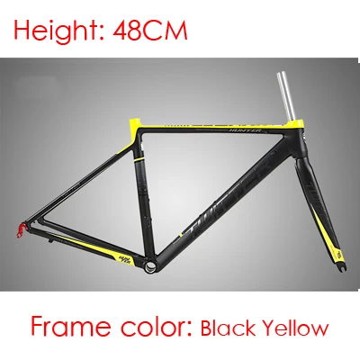 Color 18 Кадры карбоновый руль 700C дорога велосипедная дорожка рама для гоночного велосипеда легкий алюминиевый сплав волокна Набор для рамы - Цвет: Color 18