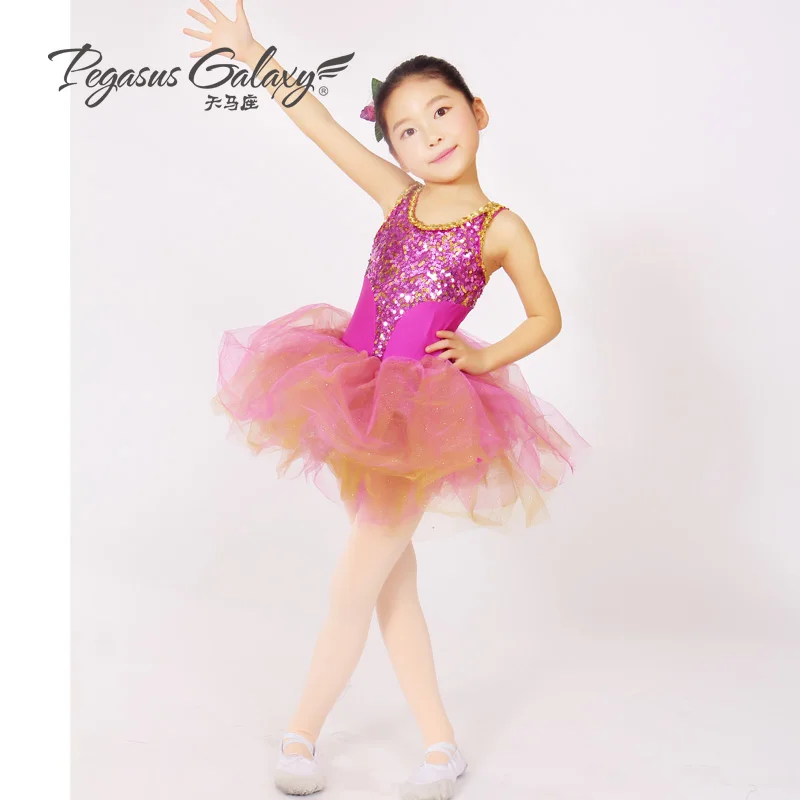 

Shiny Sequins Gymnastics Dress For Girls Balett Dress Kid Ballet Clothes Children Ballet Dance Dress Ballerina Costume Dancewear