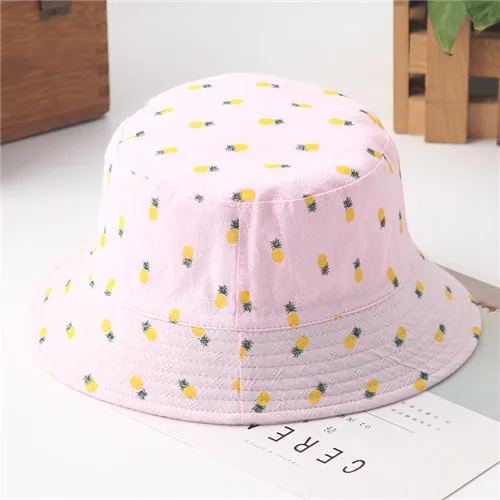 light pink Шляпа женская летняя ананасовая ткань Кепка Складная двухсторонняя Рыбацкая шляпа Корейская версия милой стильная раковина Кепка - Цвет: light pink