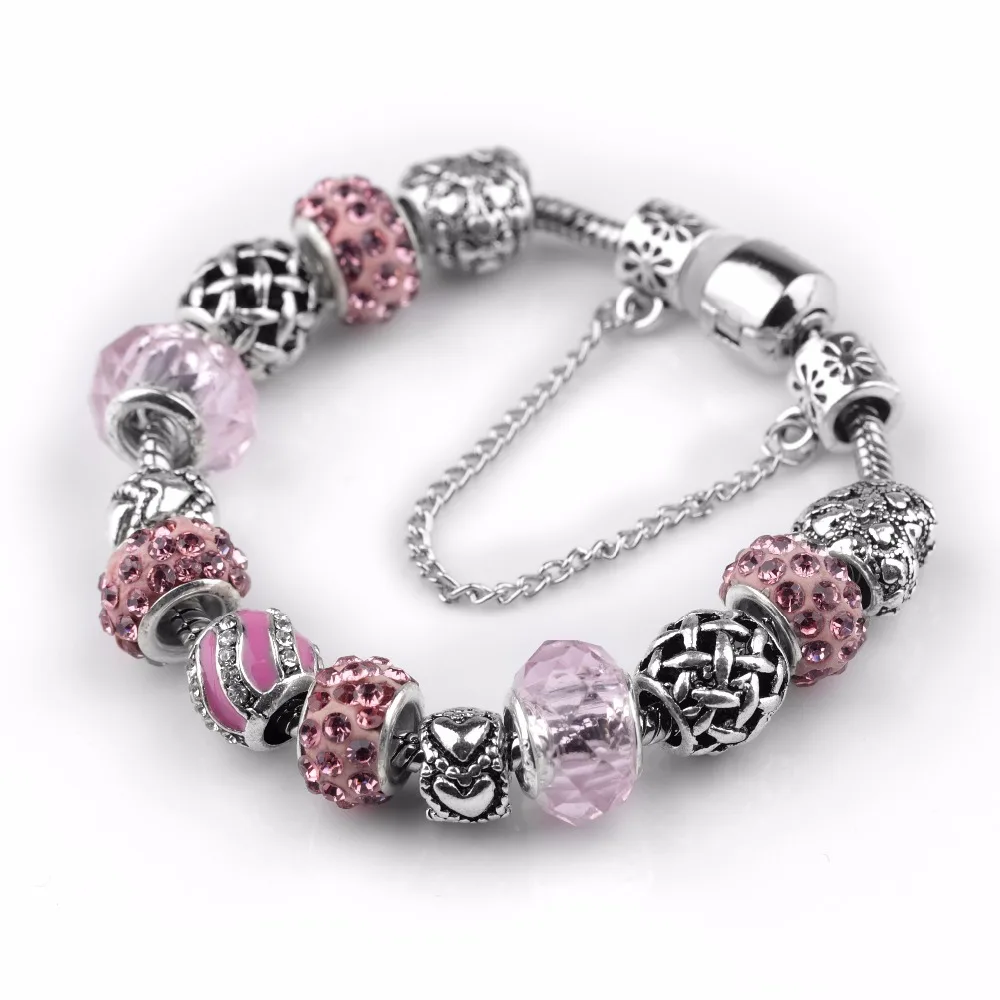 Женский браслет с бусинами из венецианского стекла|bracelets for|bracelets for women silvercharm bracelet